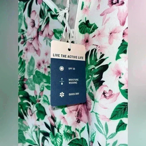 Tommy Bahama Tropical Floral Tank Top UPF 50 Quick Dry Active Wear, Golf,  D9 - Picture 3 of 5